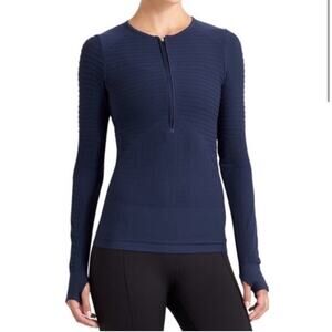 Derek Lam x Athleta Collab Long Sleeve 1/4 Zip Pullover - Navy - Large